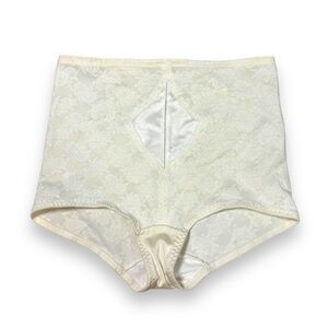 Q-T INTIMATES High Waisted Lace Jacquard Tummy Control Brief - Ladies Sh…